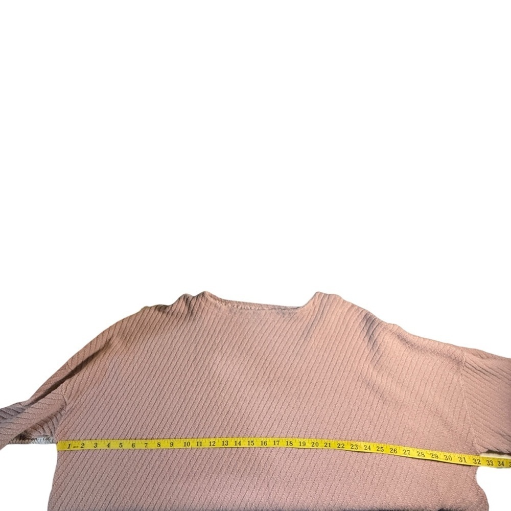 Free People I Can’t Wait Cropped Oversized Sweater Size Small Pink Blush Ribbed - Picture 6 of 12